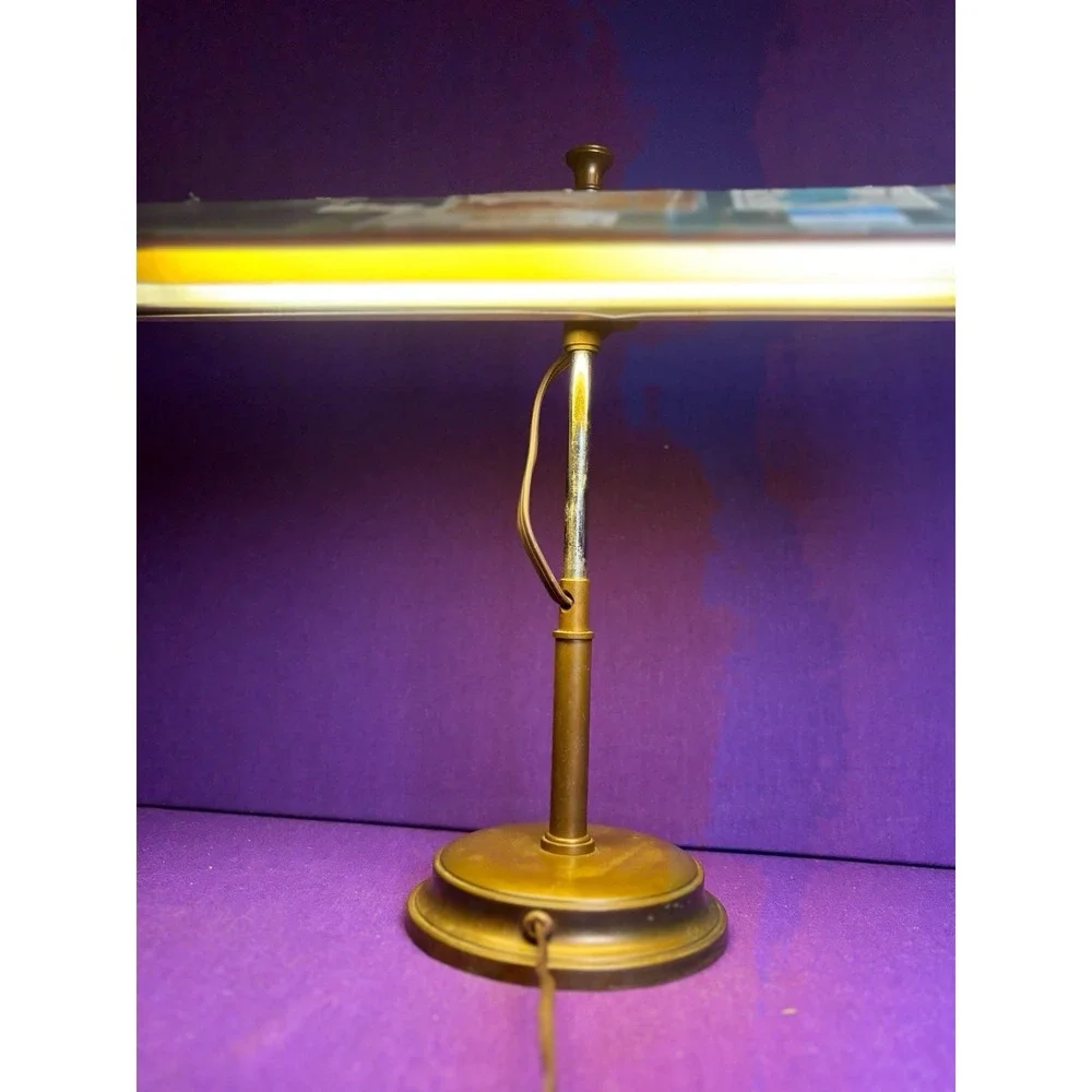 Unique Vintage MCM Banker's Kennedy Style Lamp w/ Provenance/Clippings